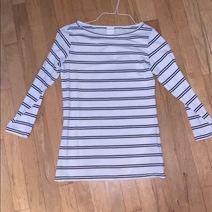 Medium black and white striped shirt